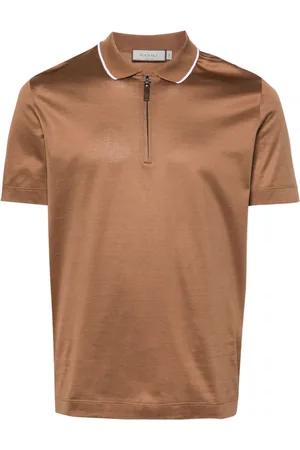 CANALI Half-zip jersey polo shirt