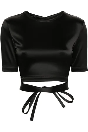 Patou Open-back satin T-shirt
