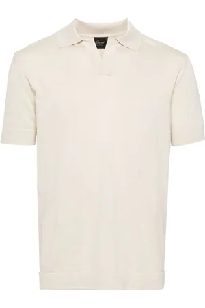 BRIONI Fine-knit polo shirt