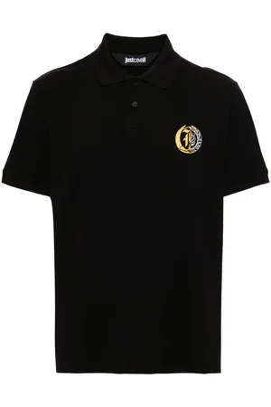 Roberto Cavalli Logo-print piqué polo shirt