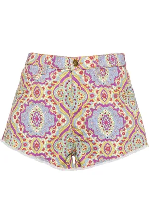 Etro Floral-print denim shorts