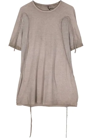 MASNADA Draped-detail cotton T-shirt