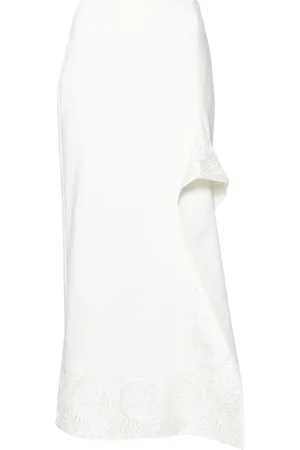V:PM ATELIER Lynn floral-embroidered pencil skirt