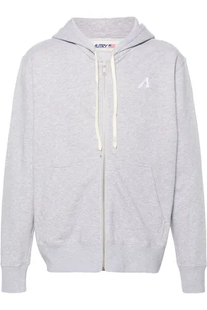 Autry Logo-embroidered zip-up hoodie