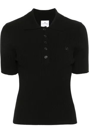 Courrèges Iconic rib-knit polo shirt