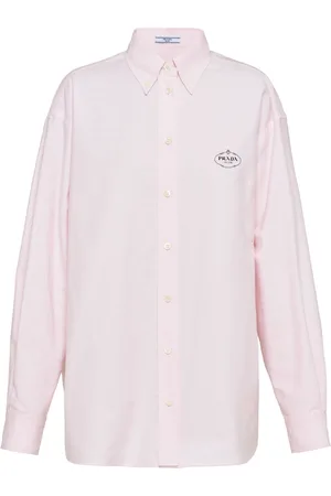 Prada Logo-embroidered cotton shirt