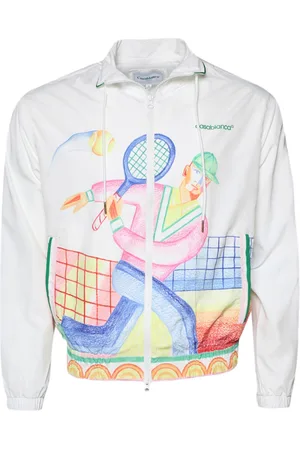 Casablanca Illustration-print zip-up jacket