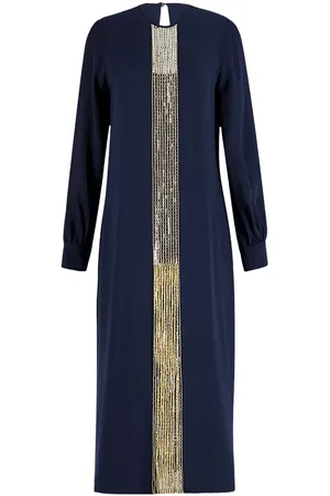 Paula Embroidered silk midi dress