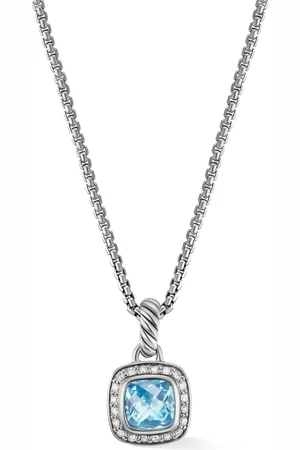 David Yurman Sterling Petite Albion diamond necklace (7mm)