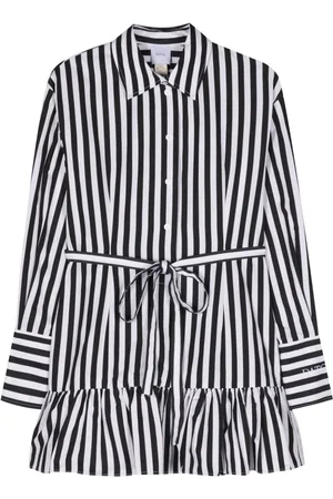 Patou Striped mini shirt dress