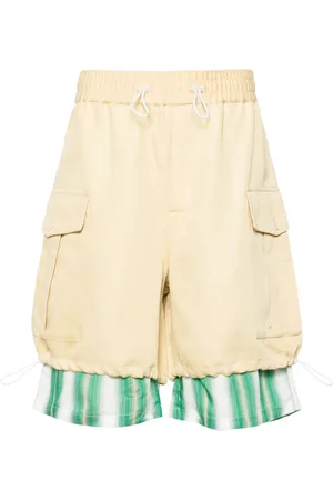 WALES BONNER Layered twill cargo shorts