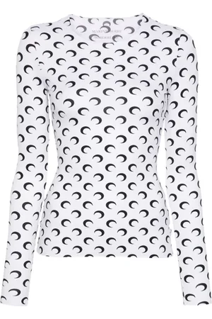 Marine Serre Crescent Moon-print T-shirt