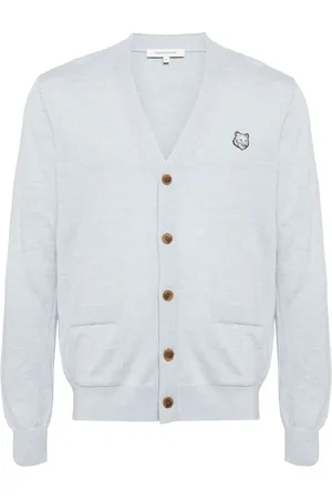 Maison Kitsuné Fox Head-appliqué wool cardigan