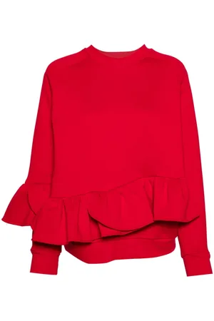 Ioana Ciolacu Cherry ruffle-trim sweatshirt