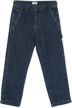 Il gufo Strap-detail cotton jeans