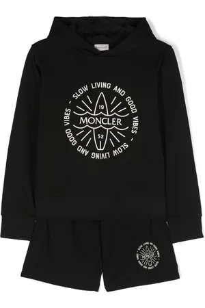 Moncler Rubberised-logo shorts set