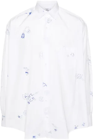 Vetements Graphic-print cotton shirt