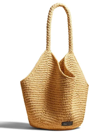 Khaite Medium Lotus raffia tote bag