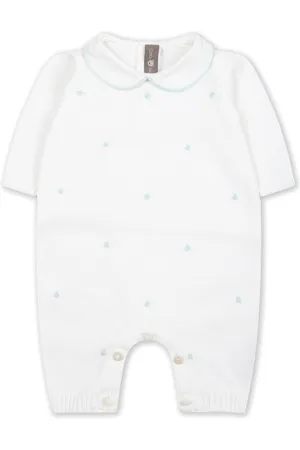 LITTLE BEAR Polka dot knitted romper