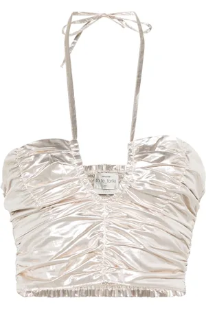 FORTE FORTE Ruched halterneck blouse