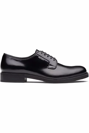 Prada Brushed-leather Derby shoes