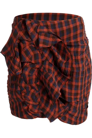 Bally Checked ruched mini skirt