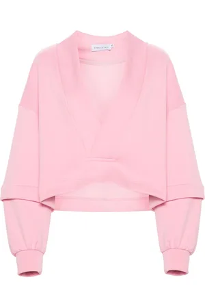 Ioana Ciolacu V-neck cotton-blend sweatshirt