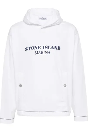 Stone Island Logo-print cotton hoodie