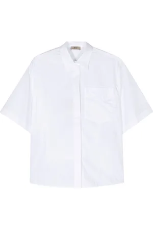 HERNO Logo-embroidered cotton shirt