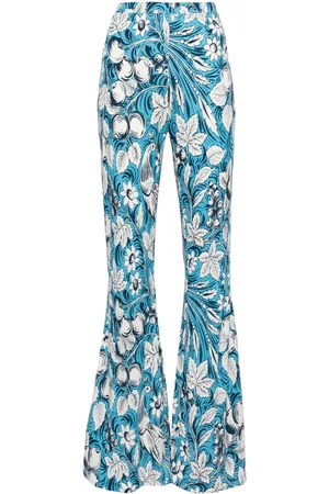 Diane von Furstenberg Brooklyn floral-print flared trousers