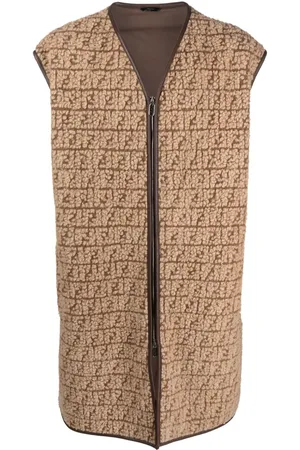 Fendi FF-monogram fleece gilet
