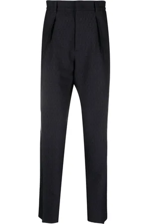 Fendi FF-jacquard tapered wool trousers