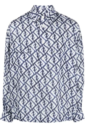 Fendi Logo-print linen shirt