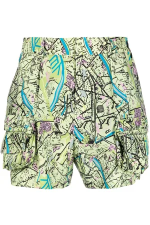 Fendi Map-print cargo shorts