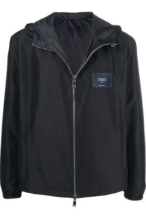 Fendi Reversible logo-patch hooded jacket