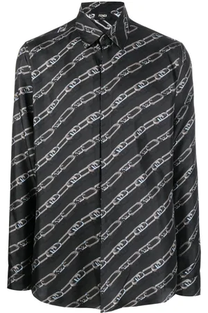 Fendi FF-logo print silk shirt