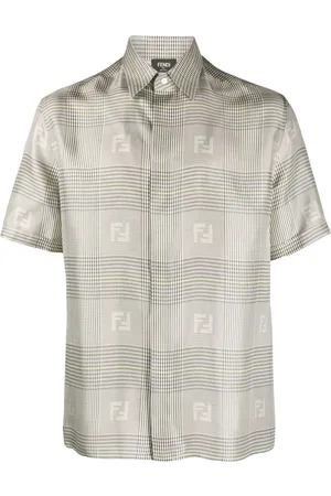 Fendi Prince-of-wales check silk shirt