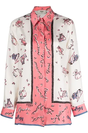 Fendi Graphic-print silk shirt