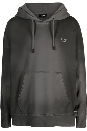 Fendi Logo-lettering cotton hoodie
