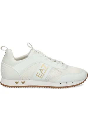 EA7 Logo-print mesh sneakers