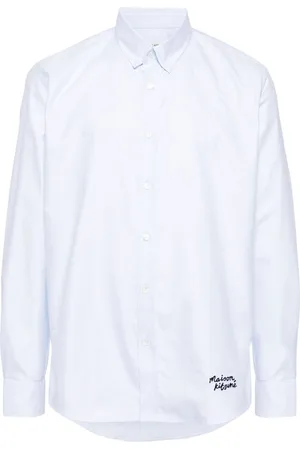 Maison Kitsuné Logo-embroidered cotton shirt
