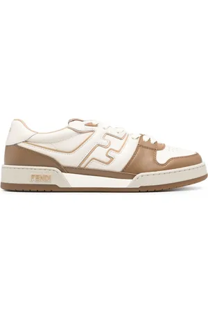 Fendi Match FF-appliqué leather sneakers