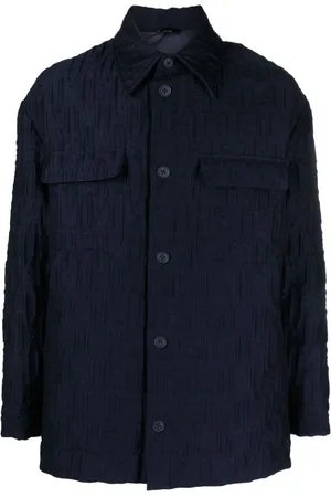 Fendi FF-embossed padded shirt jacket