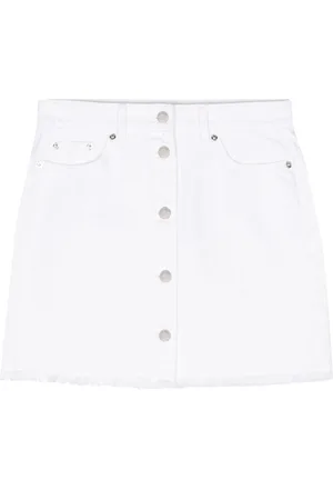 Michael Kors Frayed denim mini skirt