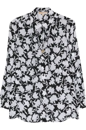 Michael Kors Shadow Floral crepe shirt
