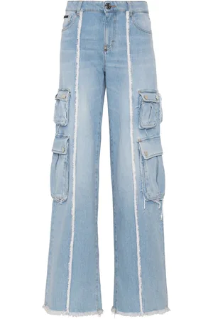 Philipp Plein Wide-leg cargo jeans