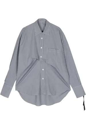Marina Yee Check-print draped cotton shirt