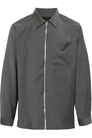 Givenchy Logo-plaque wool shirt