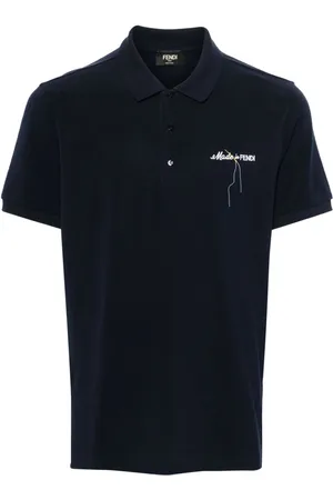 Fendi Logo-embroidered cotton polo shirt