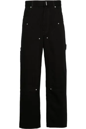 Givenchy Wide-leg logo-plaque carpenter jeans